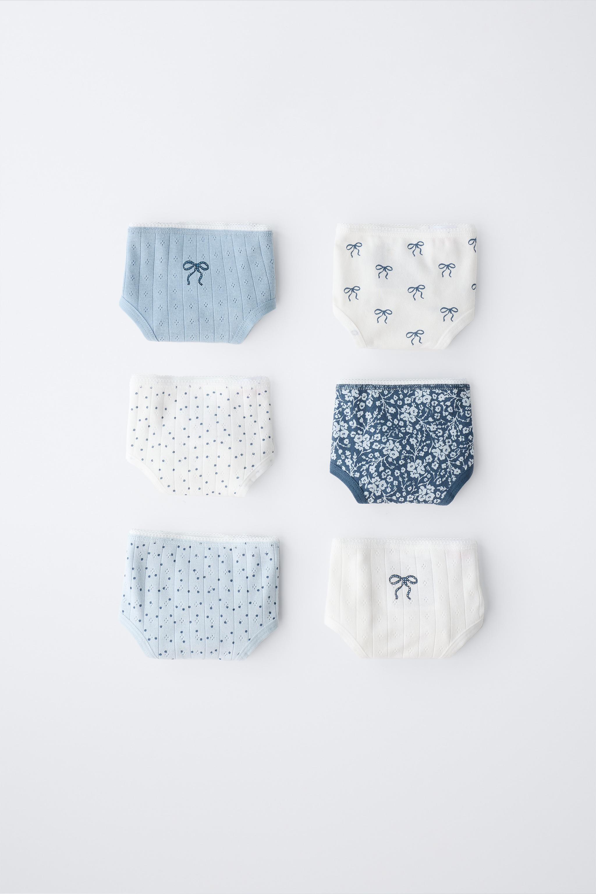 2-6 YEARS / SIX-PACK OF BOW UNDERWEAR